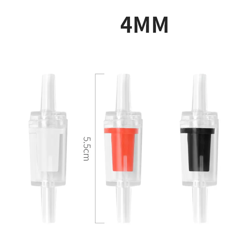 2pcs Plastic Check Valve For Aquarium Air Pump Non-Return 4mm AirLine Tube CO2 System Fish Tank