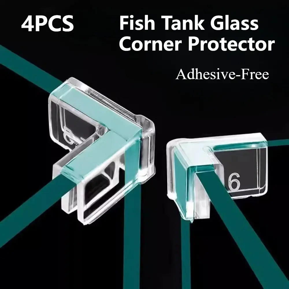 Fish Tank Corner Protector Silicone Adhesive-free Glass Acrylic Fish Tank Corner Protector Anti-collision Aquarium Supplies