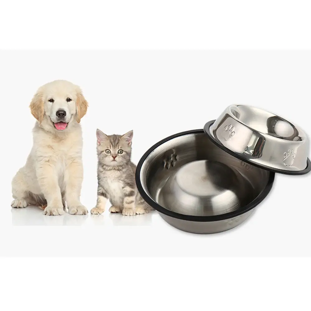 Cat Feeding Stainless Steel Pet Bowl Feed Water Food Bowls Multi-Specification Dog Cat Feeder Pet Supplies Dog Bowl