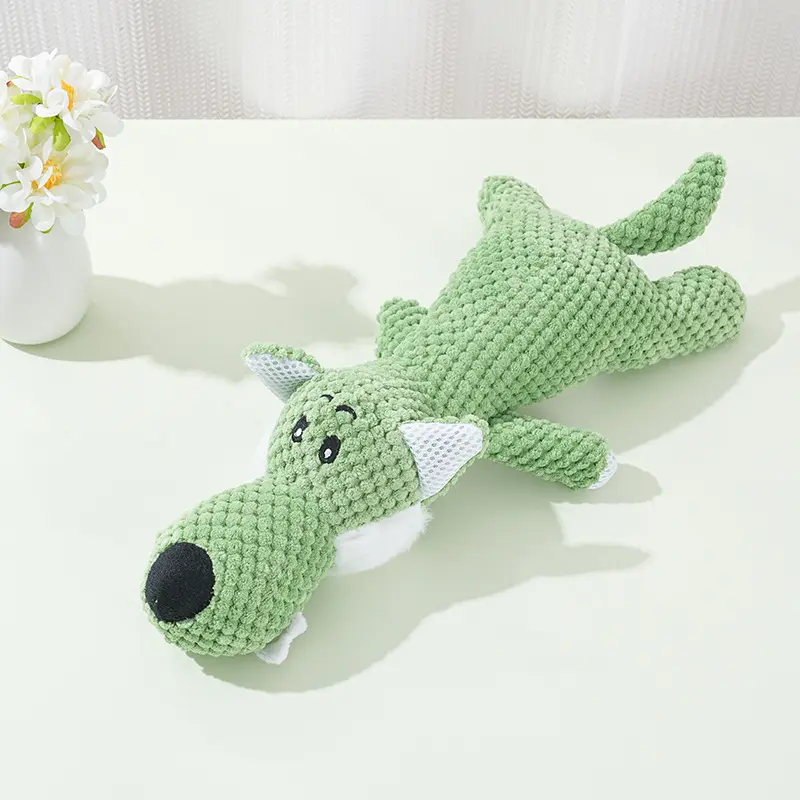 Cute Plush Squeaky Stuffed Toys Pet Toy for Large Dogs Fleece Durable Chewing Molar Teeth Cleaning Cute Soft Dog Toys