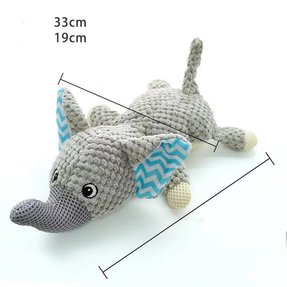Cute Plush Squeaky Stuffed Toys Pet Toy for Large Dogs Fleece Durable Chewing Molar Teeth Cleaning Cute Soft Dog Toys