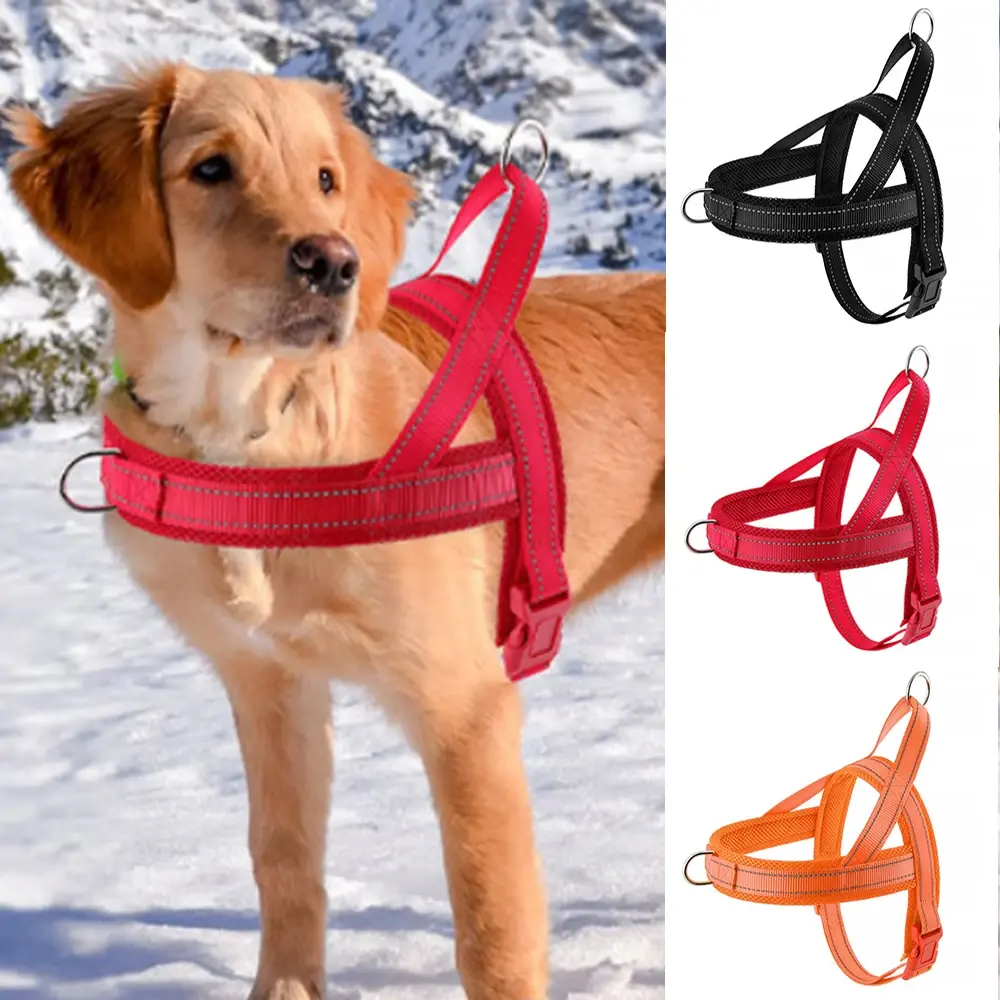 Soft Nylon Adjustable Dog Harnesses Pet Training Harnesses No Pull Dog Harness Vests for Small Medium Dog Bulldog Pet supplies