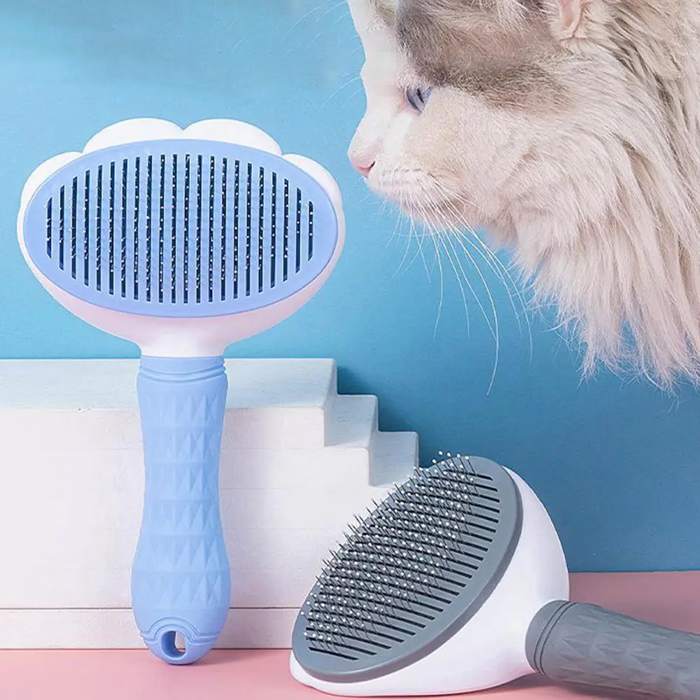 Self Cleaning Pet Hair Remover Brush Pet Dog Brush Cat Comb For Dogs Cats Grooming Tools Pets Dematting Comb Dogs Accessories