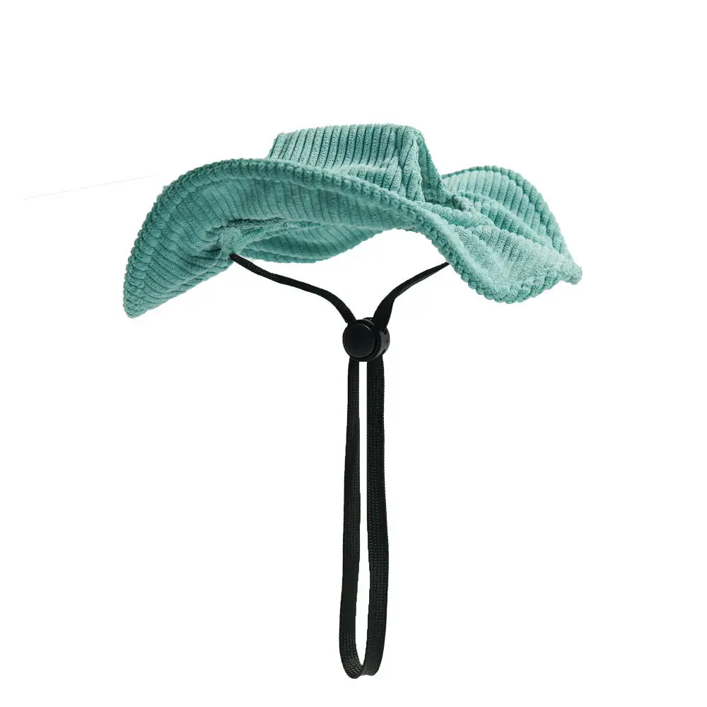 With Ear Holes Pet Sun Hat Adjustable Cap Summer Sport Hat Breathable Corduroy Outdoor Cosplay Pet Accessories for Dogs Cats