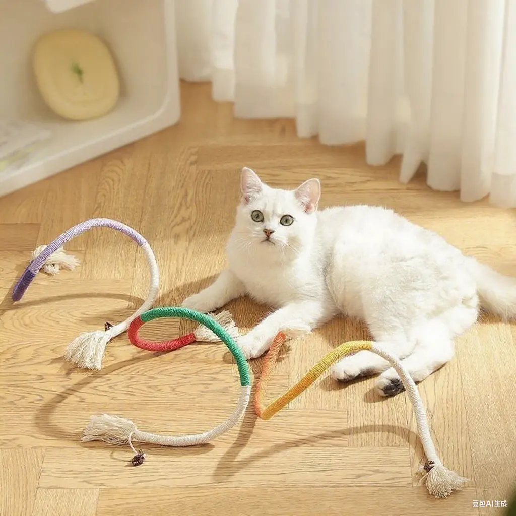 Cat Cotton Rope Interactive Molar Cat Toys Cat Chew Toys Pet Clean Mouth Kitten Play Toy Pet Supplies Accessories