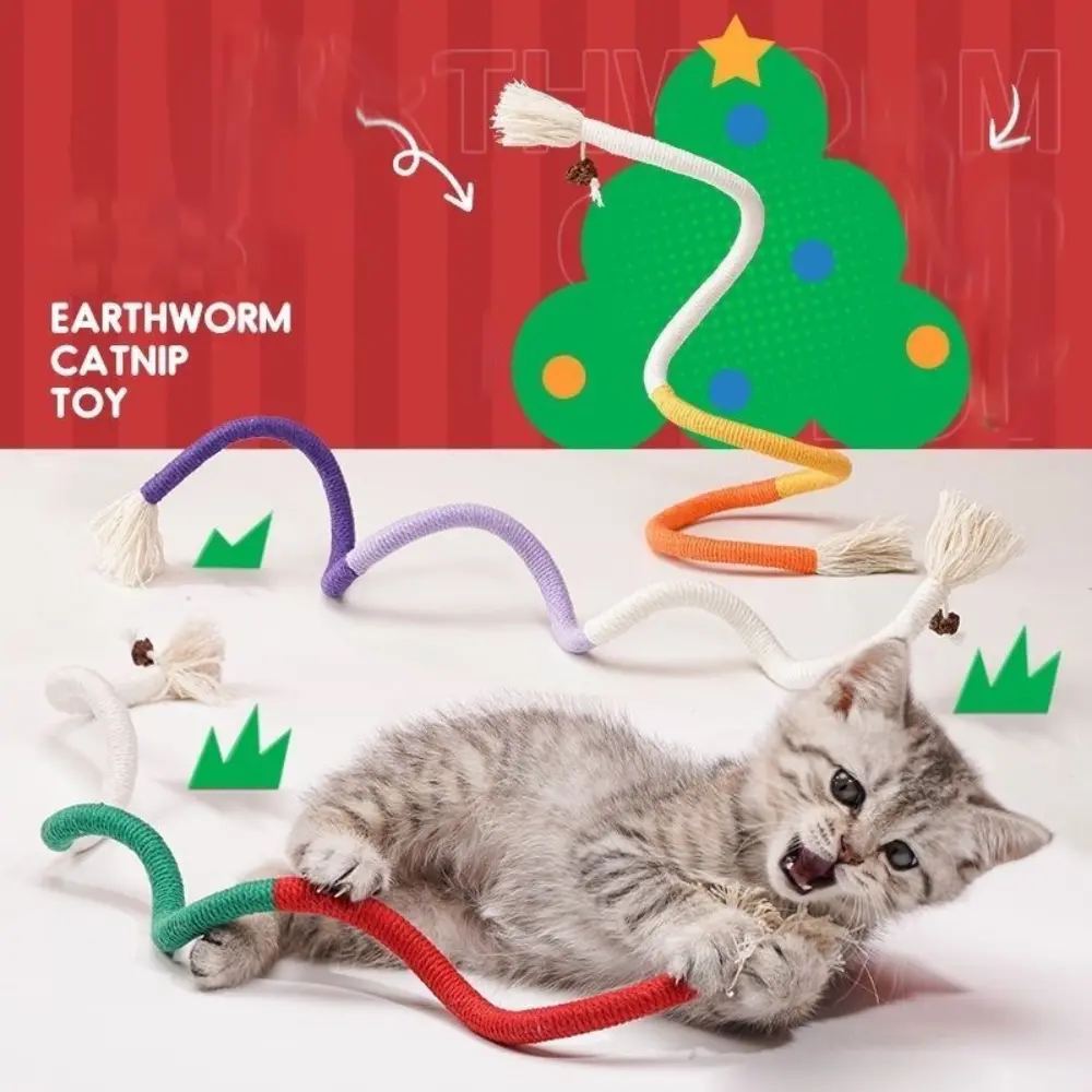 Cat Cotton Rope Interactive Molar Cat Toys Cat Chew Toys Pet Clean Mouth Kitten Play Toy Pet Supplies Accessories