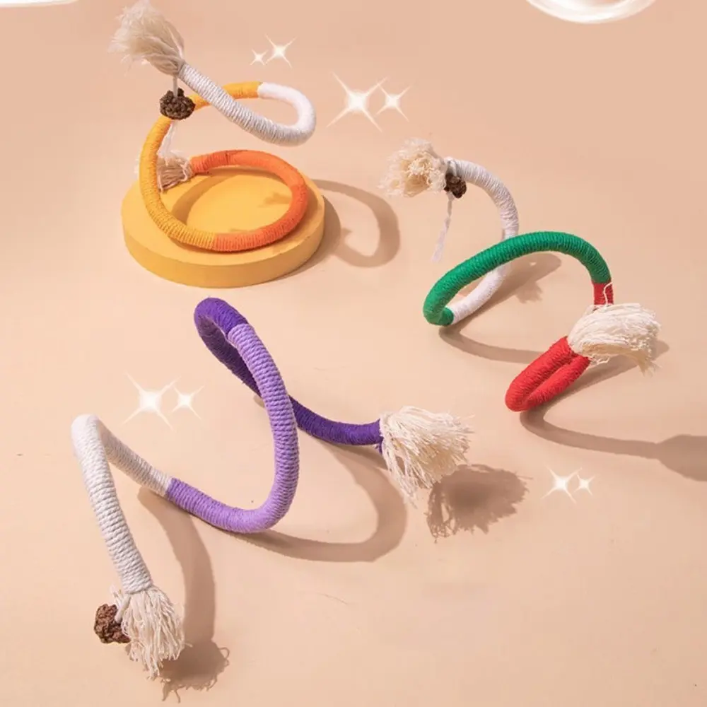 Cat Cotton Rope Interactive Molar Cat Toys Cat Chew Toys Pet Clean Mouth Kitten Play Toy Pet Supplies Accessories
