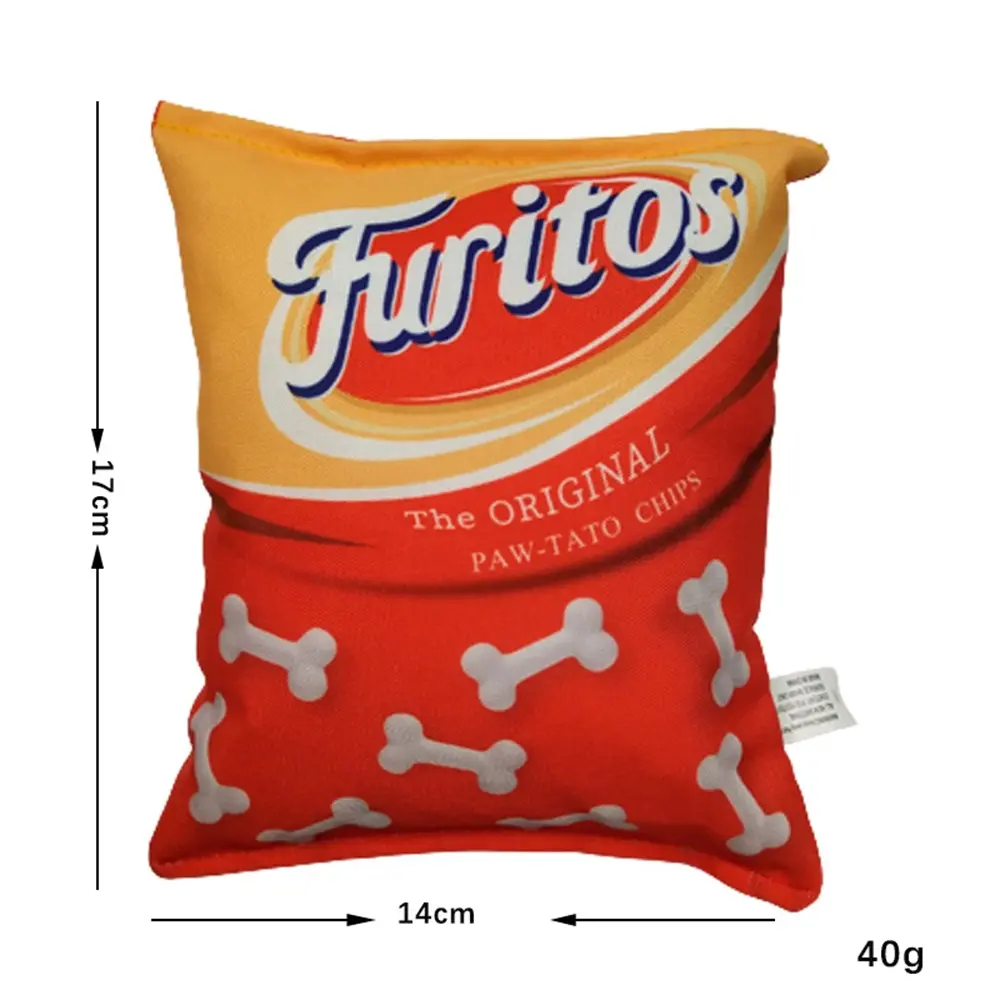 Bite-Resistant Funny Crisps Dog Plush Toys Cleaning Teeth Oral Cavity Puppy Chew Molars Washable Doll Pet Accessories