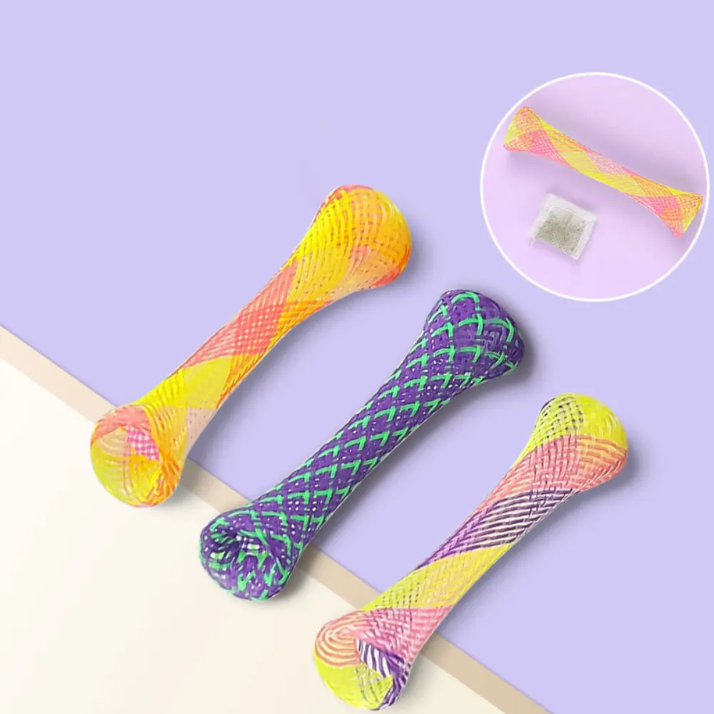 3pcs Cat Spring Toy Interactive Funny Jumping Catcting Toy Colorful Pet Telescopic Tube Flexible Spiral Spring Cat Chewing Toy