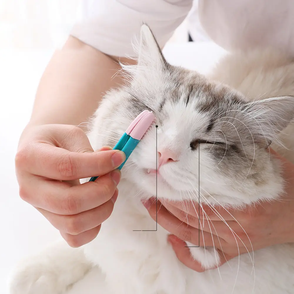 1Pcs Silicone Cat Eye Brush for Longhair and Shorthair Cats for Cleaning WhiskersAnd Eyes Cat Cleaning and Grooming Essentials