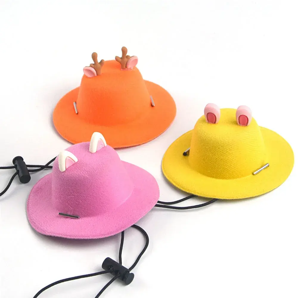 Cute Funny Pet Hat Cute Cartoon Animal Adjustable Dog Hat Summer Sun Hat for Small Dogs Cats Photo Props Pet Supplies