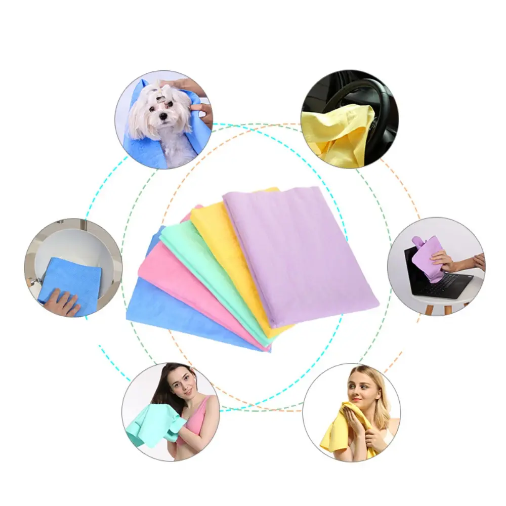 Dog Cat Soft PVA Absorbent Bath Towel Pet Quick Drying Towels Pet Bathrobe Convenient Cleaning Towel Pet Supplies