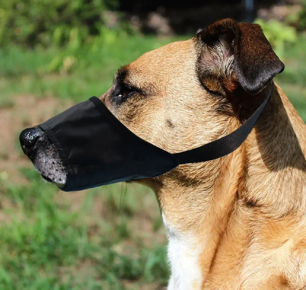 Anti Bite Barking Dog Muzzle Adjustable Soft Nylon Material Pet Muzzle Anti Pet Biting Outdoor Mask For Large Ferocious Dogs