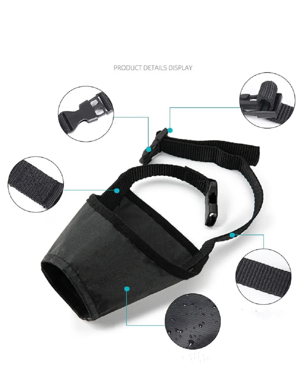 Anti Bite Barking Dog Muzzle Adjustable Soft Nylon Material Pet Muzzle Anti Pet Biting Outdoor Mask For Large Ferocious Dogs