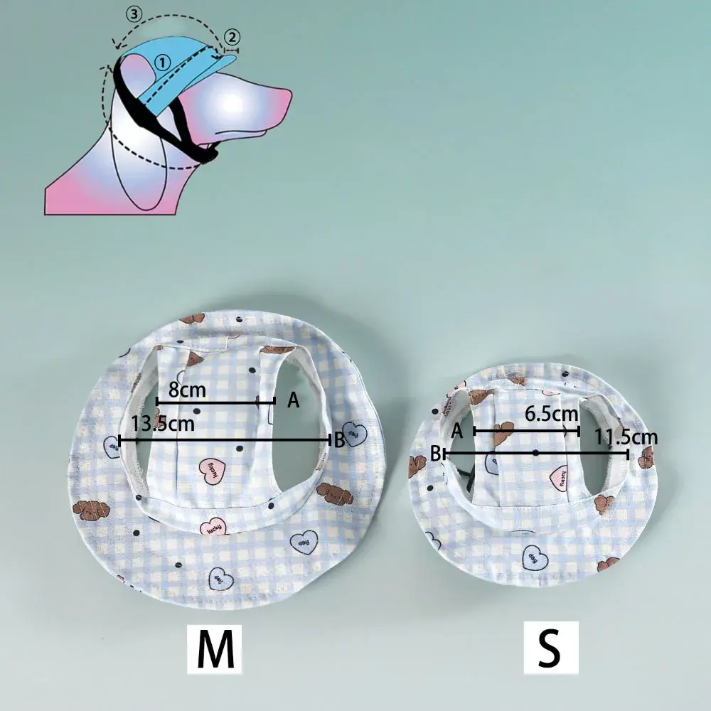 Cute Pet Hat for Small Dogs Cats Dog Summer Breathable Sunscreen Hat with Ear Holes Puppy Kitten Outdoor Travel Hiking Hat
