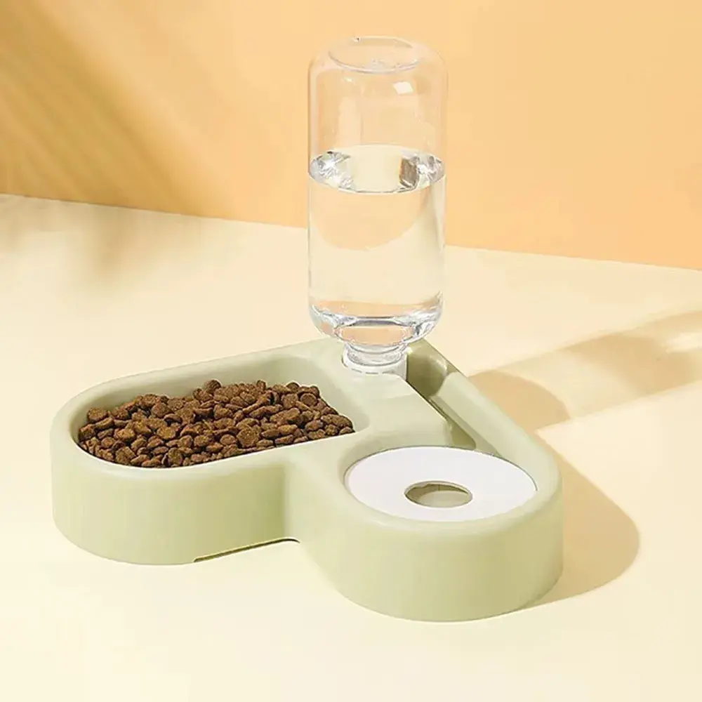 Corner Pet Feeder Cat Automatic Water Feeder Moisture-proof Cat Feeding Bowl with Water Dispenser Dog Cat Drinking and Feeding