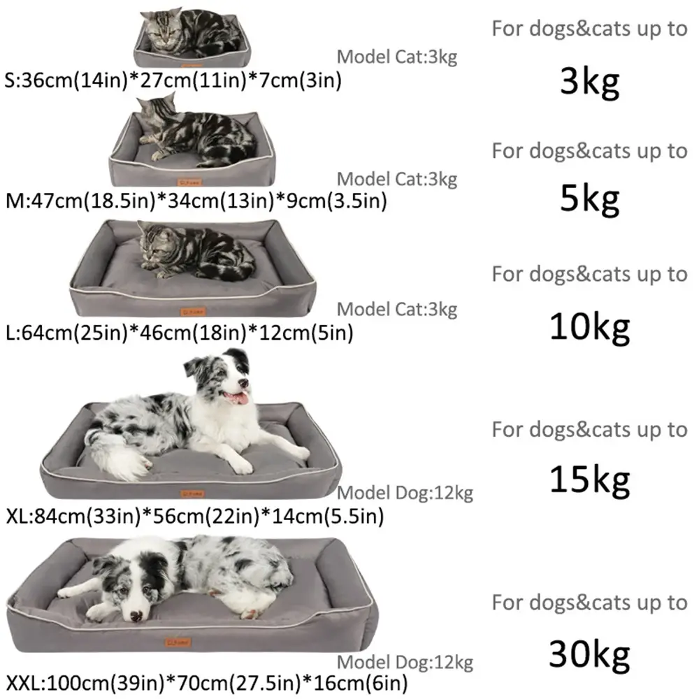Dog Sofa Soft Square Pet Bed for Small Large Dogs Cats Thickened Waterproof Bite-resistant Dog Bed Pet House Sofa