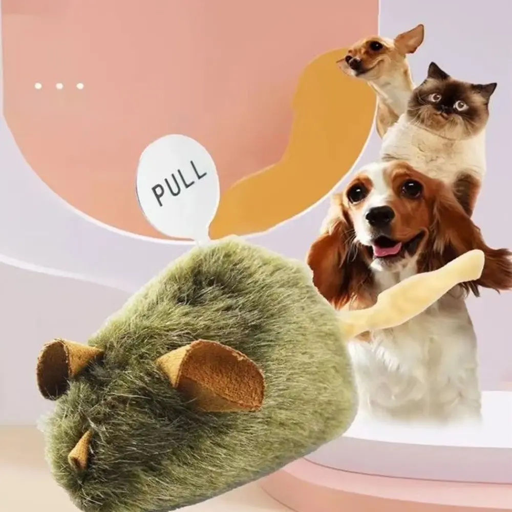 Simulation Mouse Funny Plush Cat Toy Automatic Chirping Interactive Mice Cat Toy Relieve Boredom Bite Resistance Kitten Supplies