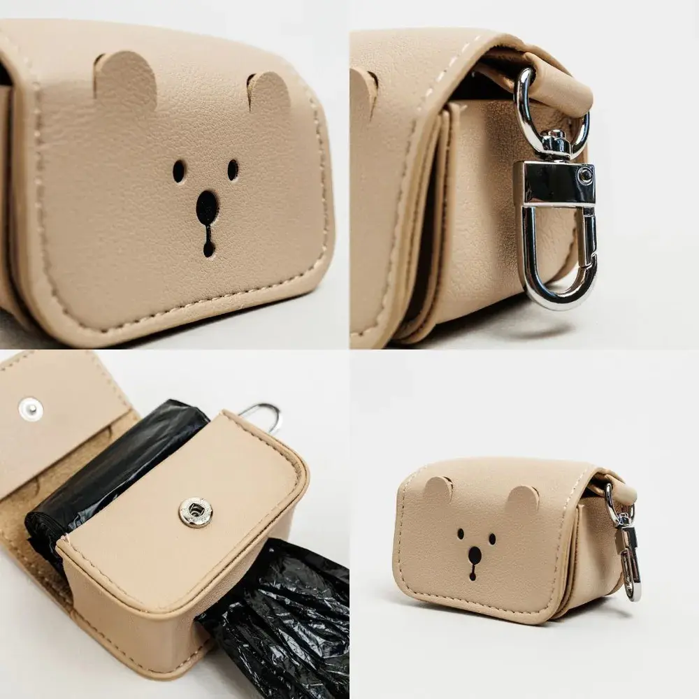 New Cute Bear Skin Dog Poop Bag Shovel Cat Poop Pet Garbage Bag Distribution Storage Device Dog Bags Dog Backpack Harness