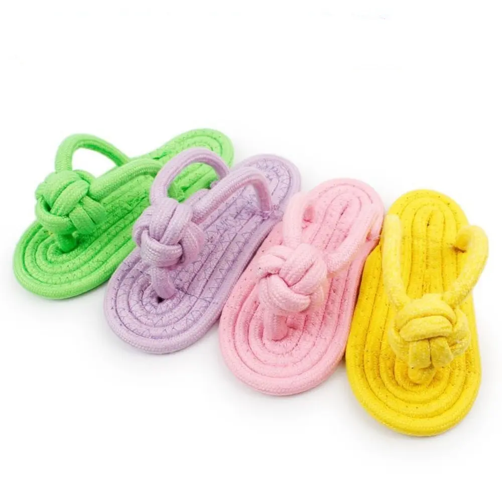 Cotton Slipper Rope Dog Chewing Toy for Large & Small Dogs Teeth Training Molar Interactive Pet Accessories
