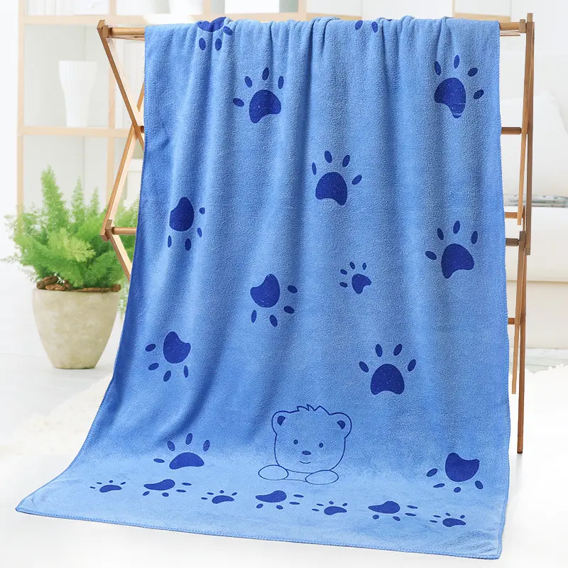 Dog Cat Pet Towel Drying Pet Towel ,Puppy Microfiber Quick-drying Dog Claw Bath Towel, Pet Bath Products Absorbent Medium Dog