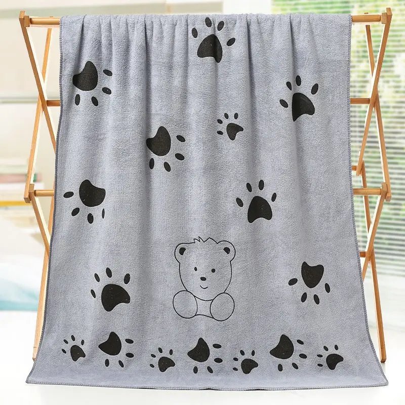 Dog Cat Pet Towel Drying Pet Towel ,Puppy Microfiber Quick-drying Dog Claw Bath Towel, Pet Bath Products Absorbent Medium Dog