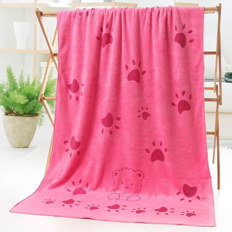 Dog Cat Pet Towel Drying Pet Towel ,Puppy Microfiber Quick-drying Dog Claw Bath Towel, Pet Bath Products Absorbent Medium Dog