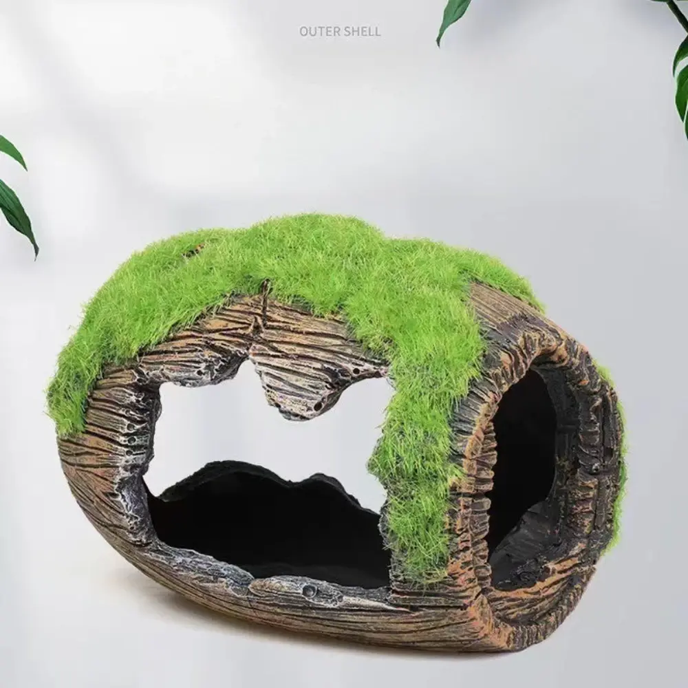 Aquarium Barrel Decoration Fish Shrimp Shelter Fish Tank Resin Barrel Ornaments Fish and Shrimp Hiding Cave Aquarium Landscaping