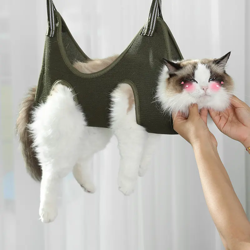 Cat Anti Scratch Bite Fixed Bag Pet Fixed Hanging Bag Cat Grooming Cut Nails Cat Dog Grooming Hammock Restraint Bag Pet Supplies