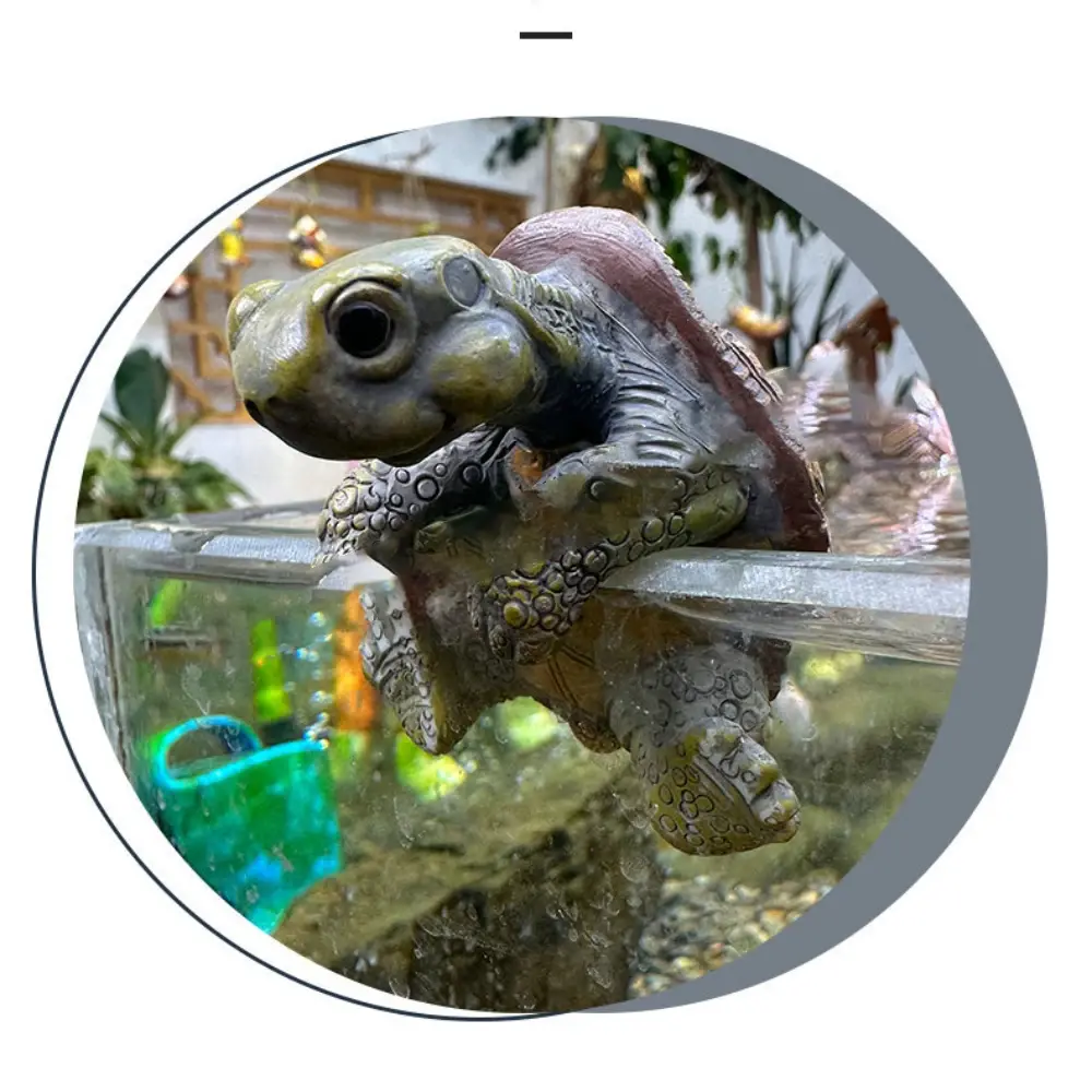 Creative Fish Tank Hanging Turtle Ornaments 3D Resin Simulated Turtle Landscaping Aquarium Decorations