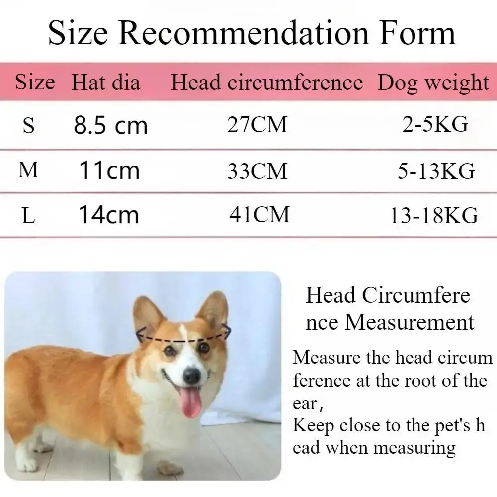 Pet Princess Hat Dog Hat with Ear Holes Adjustable Mesh Breathable Pet Hat for Small Dogs Cats Outdoor Sunhat Pet Supplies