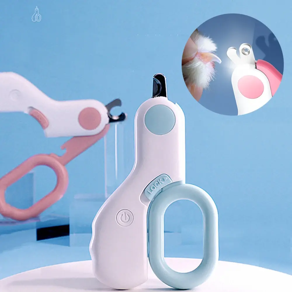 Professional Pet Nail Clipper for Cat LED Light Cat Dog Nail Clipper Cutter Puppy Kitten Claw Care Grooming clearing tools