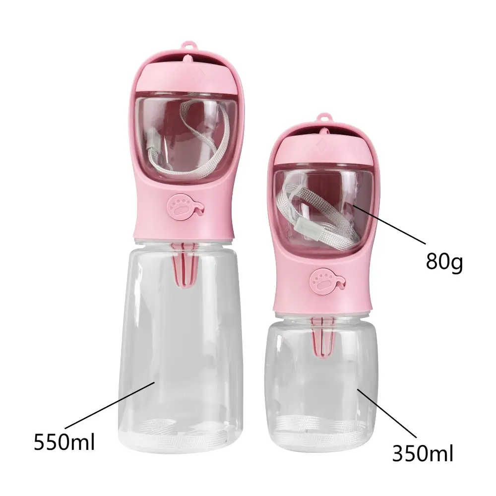 Portable Pet Water & Food Container Set with Collapsible Bowl - Food Grade Material Travel Feeder for Dog Cat Outdoor Activities