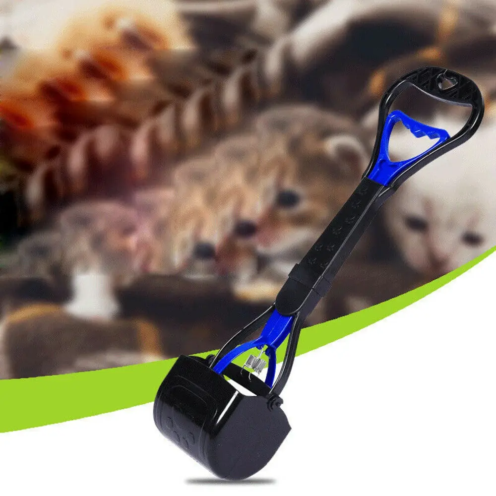 Dog Pooper Scooper Long Handle Fecal Picker Poop Grabber Foldable Excrement Collector Outdoor Cleaning Tool Pet Supplies