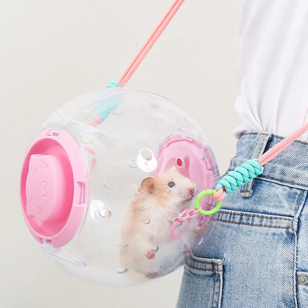 Creative Hamster Outdoor Carrying Ball Hamster Exercise Running Ball with Straps Small Pet Hamster Carrying Supplies