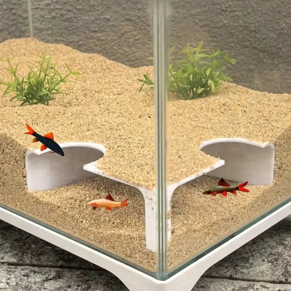 1pc Aquarium Fish Shrimp Cave Shelter Double Hole Tunnel Fish Tank Fish Shelter Cave Aquarium Decoration Accessories