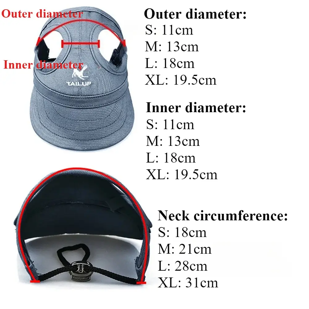 Pet Baseball Cap Summer Outdoor Dog Sun Hat for Small Large Dogs Cats Adjustable Pet Hat with Ear Holes Dog Accessories
