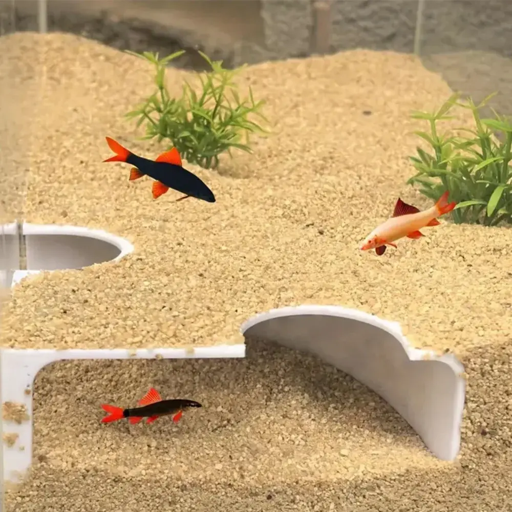 1pc Aquarium Fish Shrimp Cave Shelter Double Hole Tunnel Fish Tank Fish Shelter Cave Aquarium Decoration Accessories