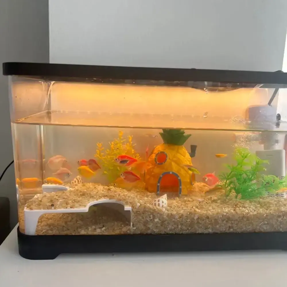 1pc Aquarium Fish Shrimp Cave Shelter Double Hole Tunnel Fish Tank Fish Shelter Cave Aquarium Decoration Accessories