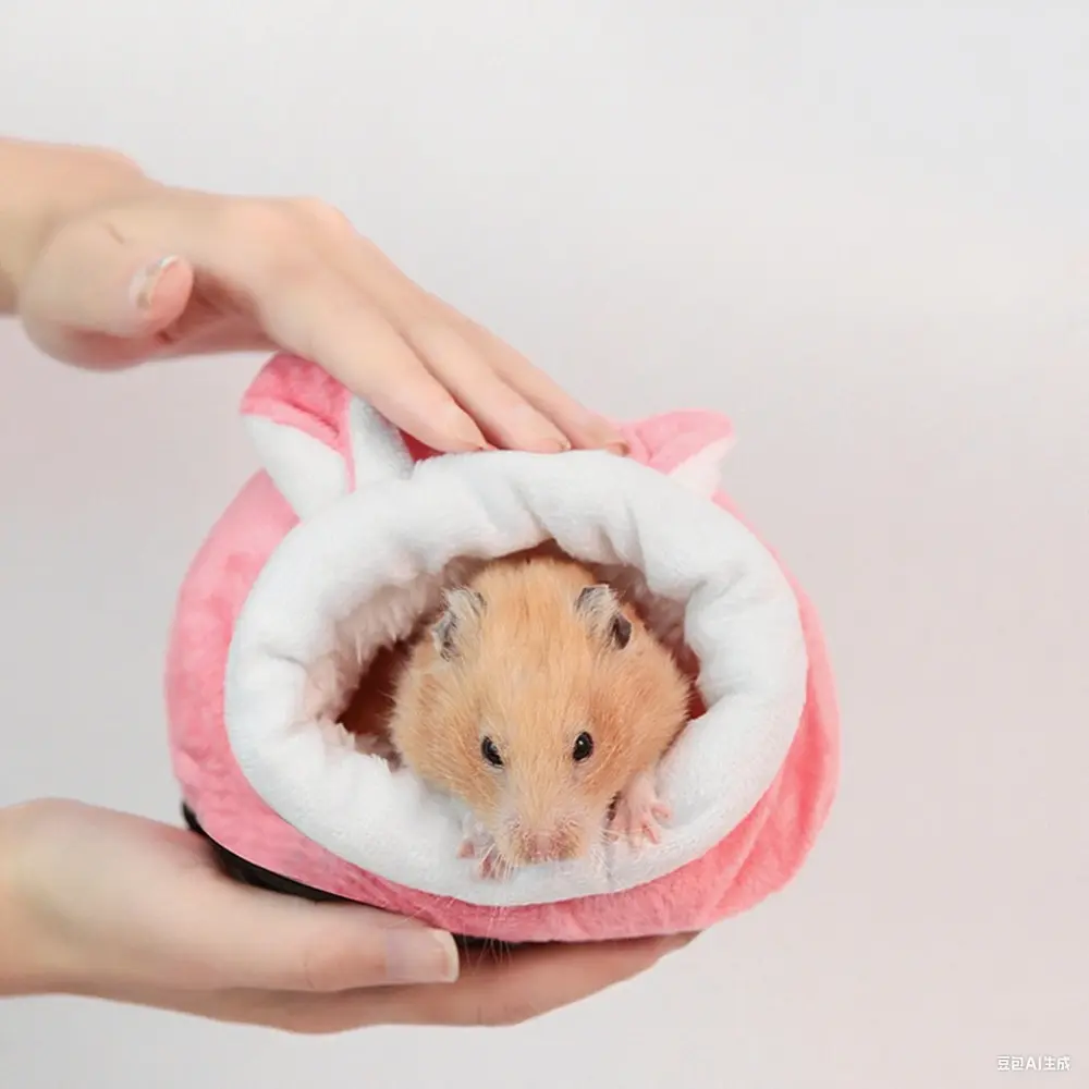 Windproof Hamster Nest Hamster House Glider Guinea Pigs Winter Warm Velvet Bed Soft Accessories For Rodents