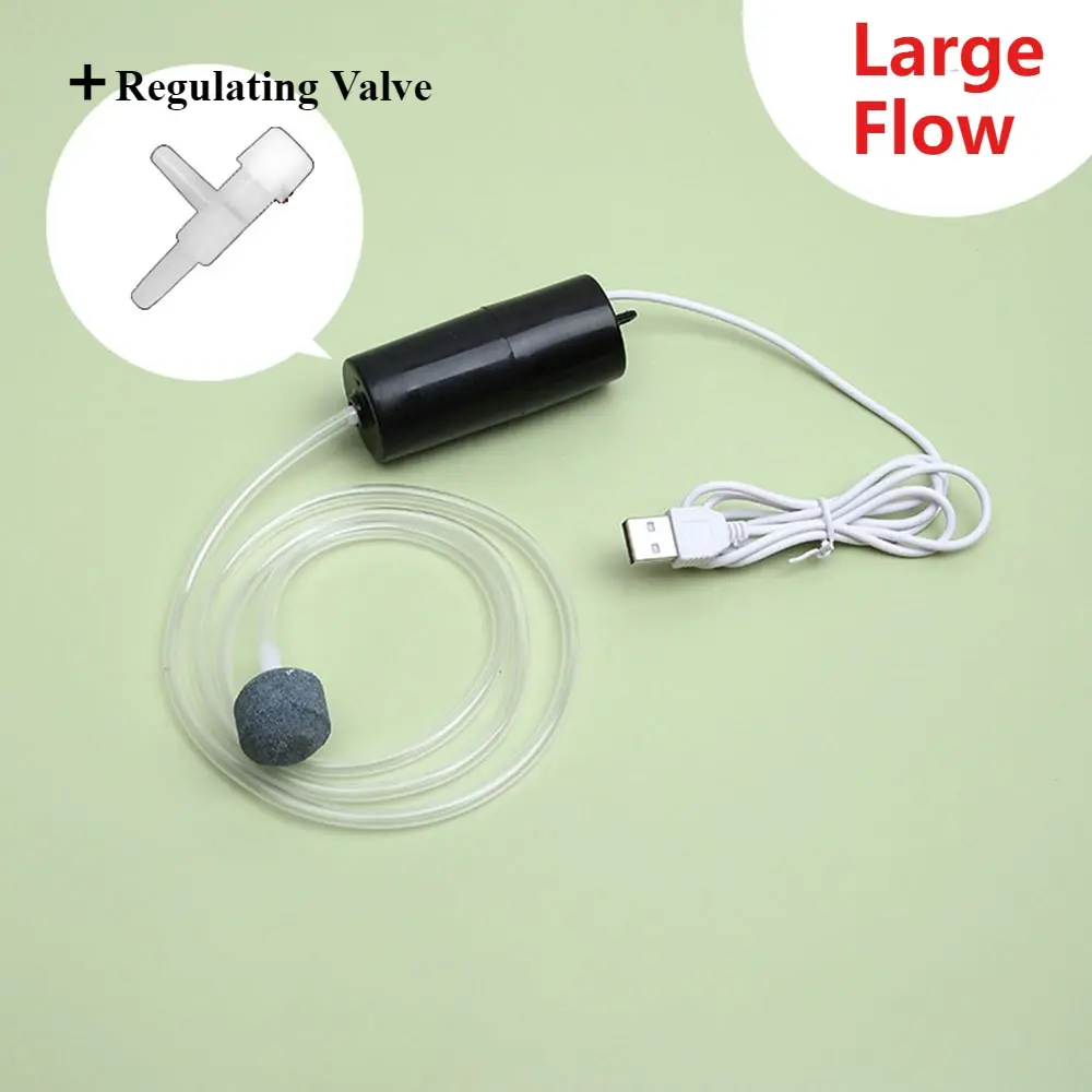 Aquarium Oxygen Air Pump Fish Tank USB Silent Air Compressor Aerator Portable Mini Small Oxygenator Aquarium Accessories