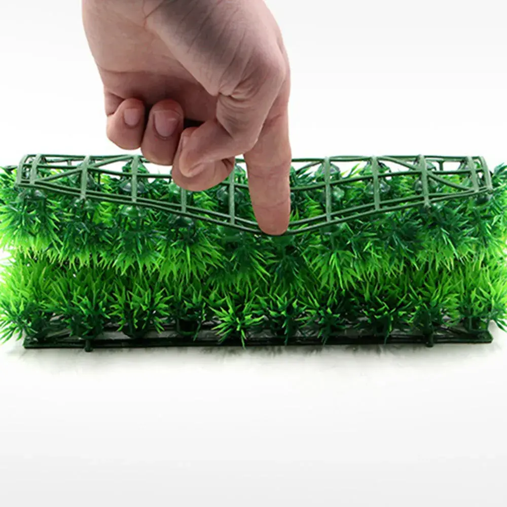 Artificial Aquarium Green Grass Plant Lawn Decoration Croppable Plastic Fake Green Grass Fish Tank DIY Landscape Decoration