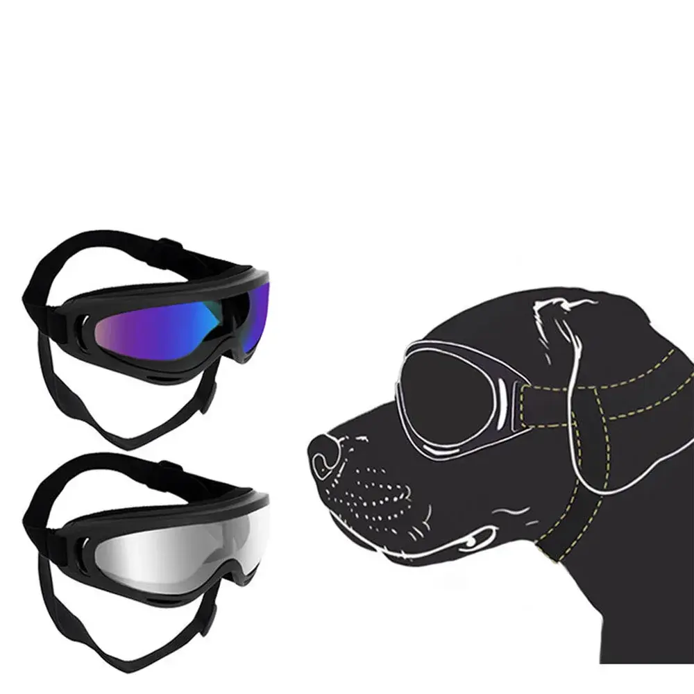 Adjustable Dog Glasses Outdoor Pet Goggles for Small Large Dogs Anti-UV Windproof Dog Sunglasses Pet Eyewear Eye Protection