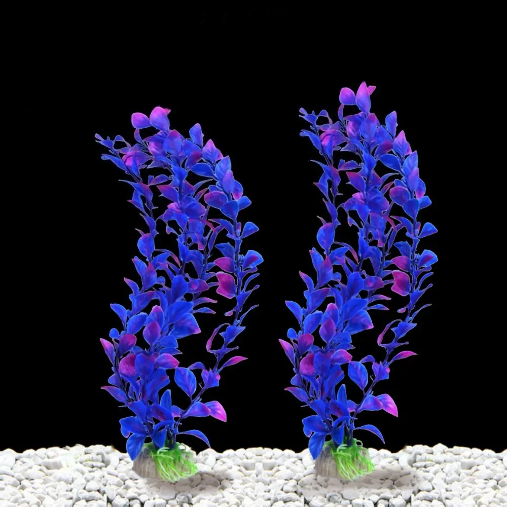 Artificial Aquarium Plants Realistic Underwater Weeds Green Purple Vibrant Fish Tank Decor Safe Non-Toxic