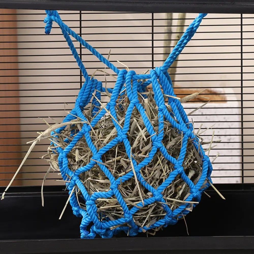 Large Capacity Hanging Hay Feeder Grass Bag Dispenser Durable for Rabbit Chinchilla Guinea Pig Small Pets Supplies