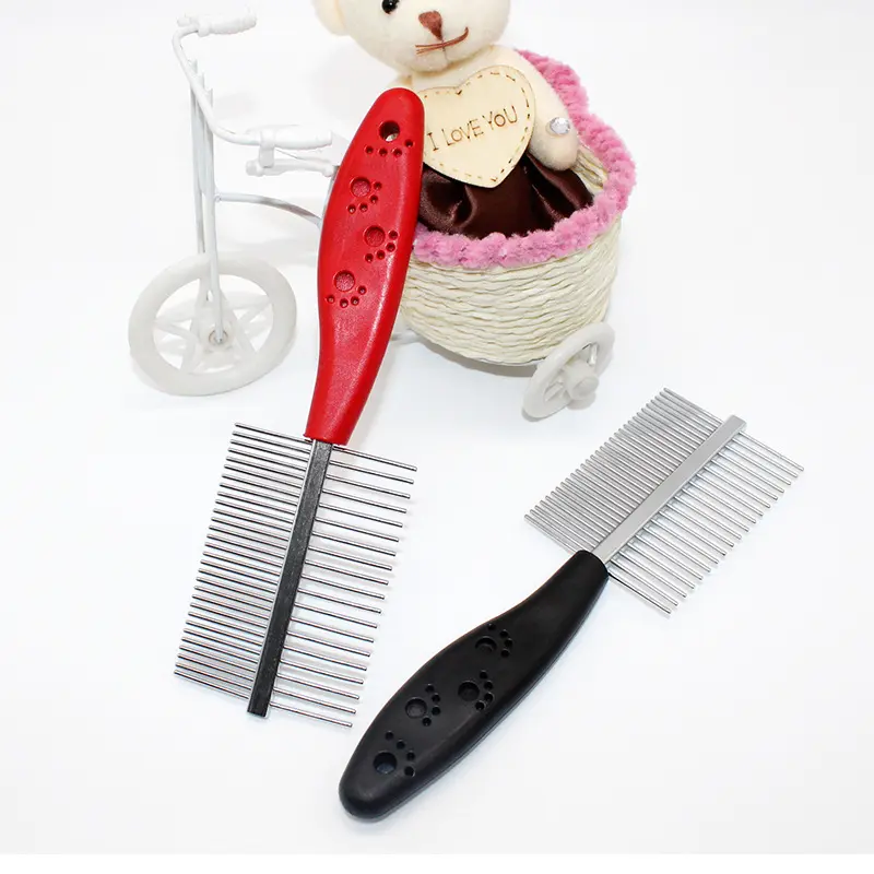 Dog Comb Pet Hair Removal Stainless Steel Shedding Pin Combs For Cat Dog Cleaning Grooming Tool 10*5cm