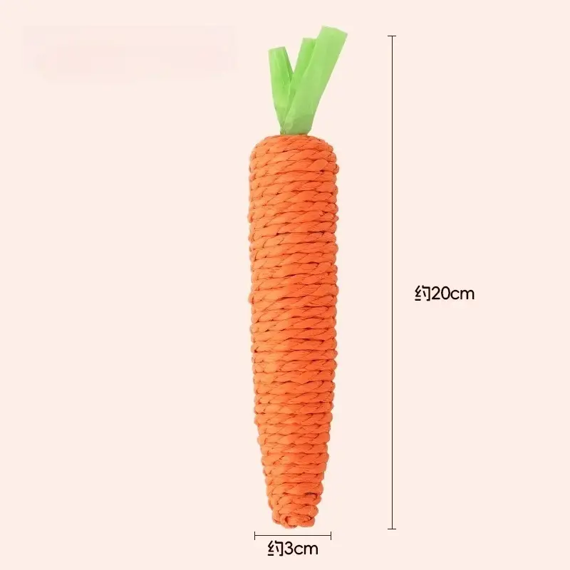 Carrot Sound Cat Toy Bite Resistant Paper Rope Scratcher Clean Teeth Interactive Play Cat Carrot Chew Toy for Cat Pet Products