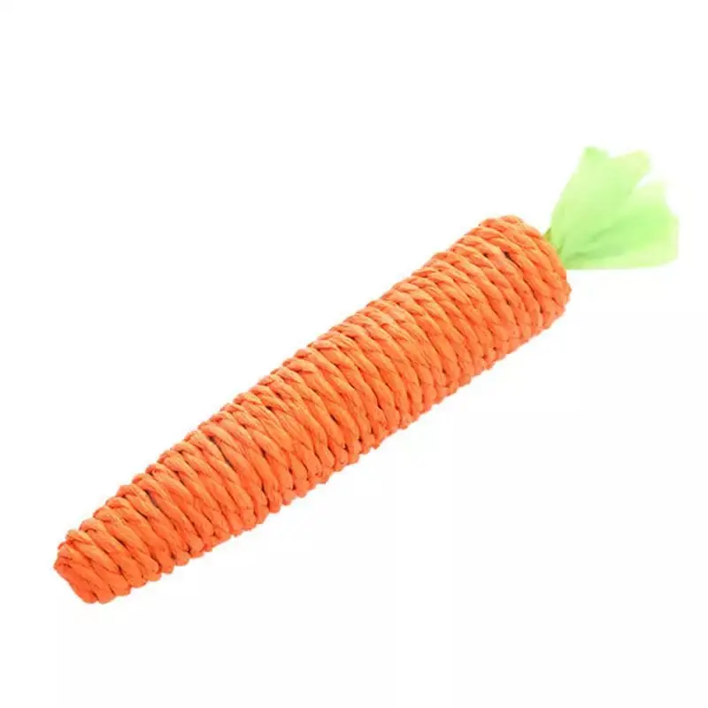 Carrot Sound Cat Toy Bite Resistant Paper Rope Scratcher Clean Teeth Interactive Play Cat Carrot Chew Toy for Cat Pet Products