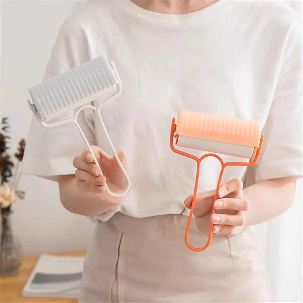 Household Cleaning Lint Remover Pet Hair Remover Tearable Sticky Roller Reusable Fiber Brush for Clothes and Home Cleaning