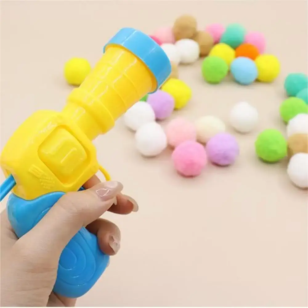 Cat Interactive Toy Plush Ball Launcher Toy for Cat Mini Shooting Games Props Kitten Chase Stretch Plush Ball Toys Pet Supplies